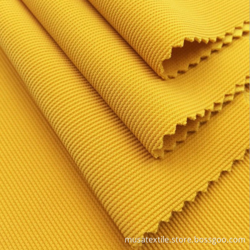 Polyester Spandex Stretch Fabric Rib Knit Fabric